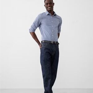 Brand new Banana Republic Blue Checkered Dress Shirt